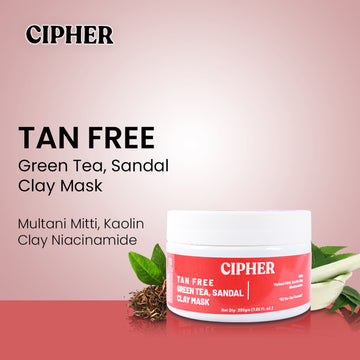 CIPHER Tanfree Green Tea, Sandal Clay Mask