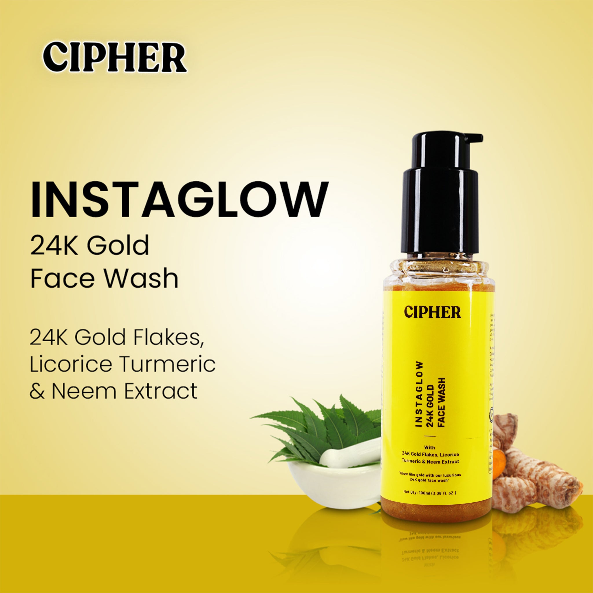 CIPHER InstaGlow 24K Gold Face Wash - 100ml